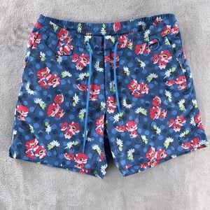 Marc By Marc Jacobs Swim Shorts Mens Size‎ Medium Blue Floral Drawstring